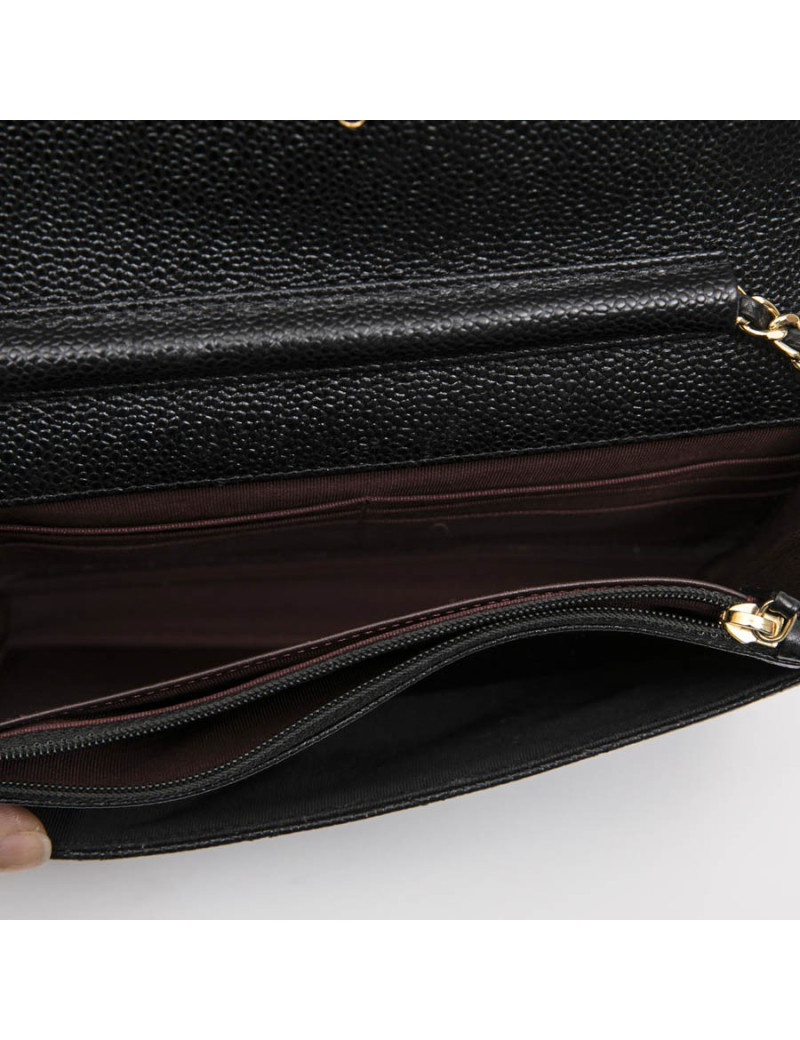 Sac wallet CHANEL cuir caviar 