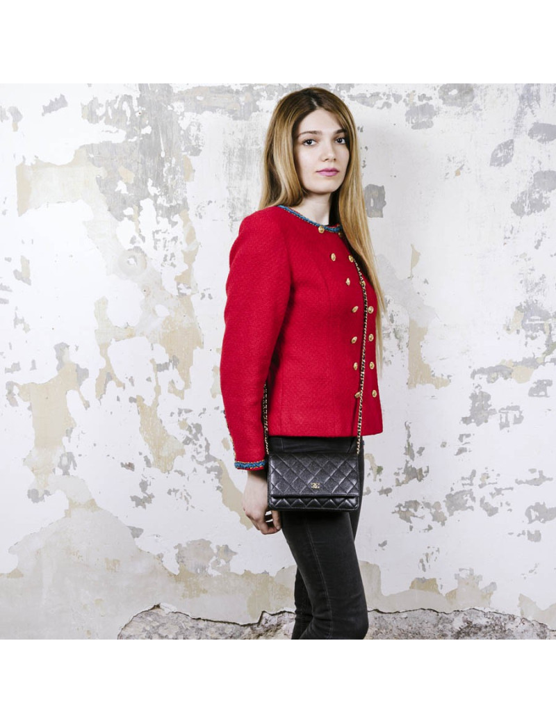 Sac wallet CHANEL cuir caviar 