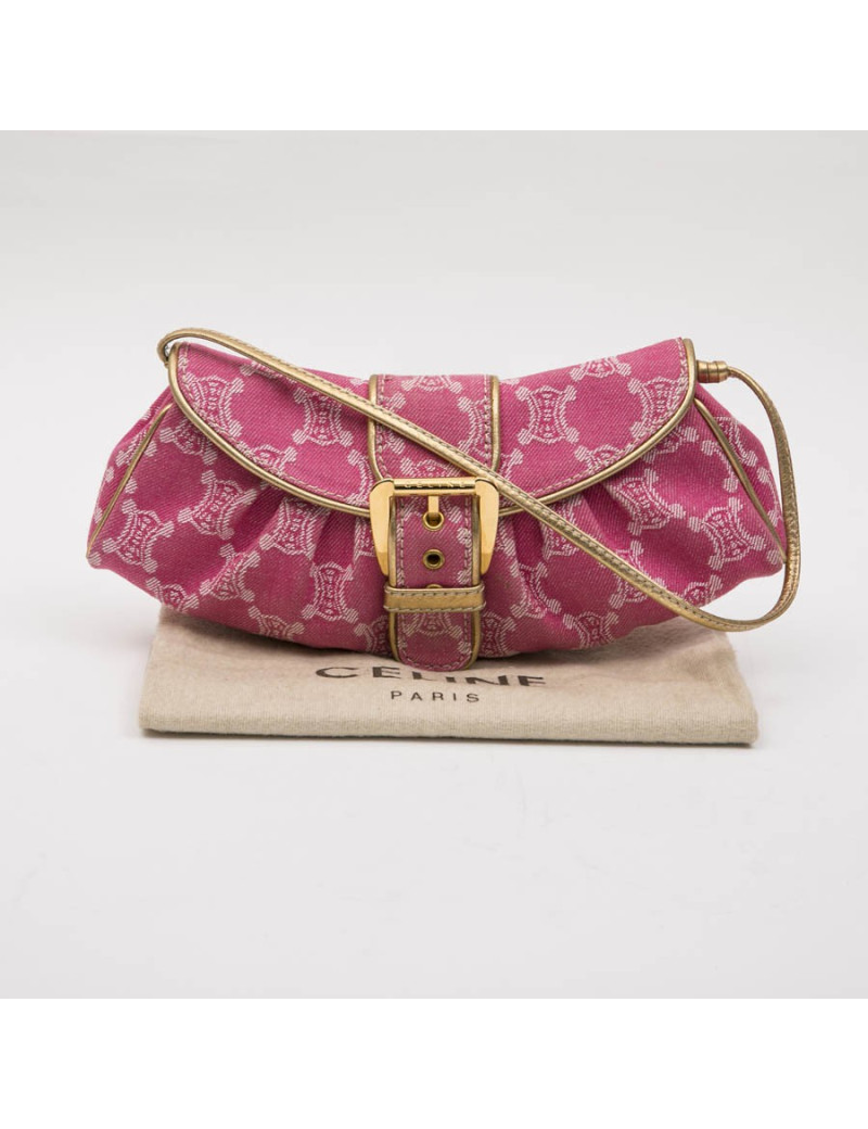 Pochette CELINE toile monogram rose 