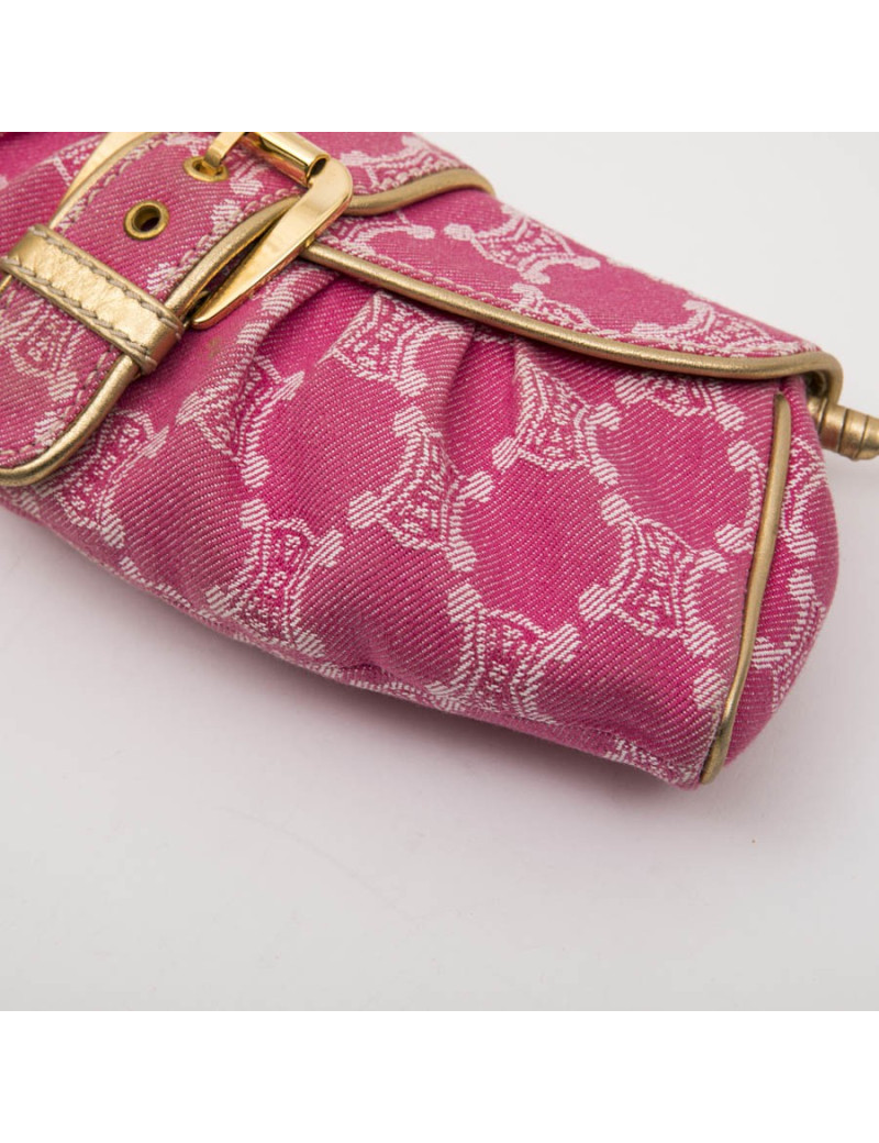 Pochette CELINE toile monogram rose 