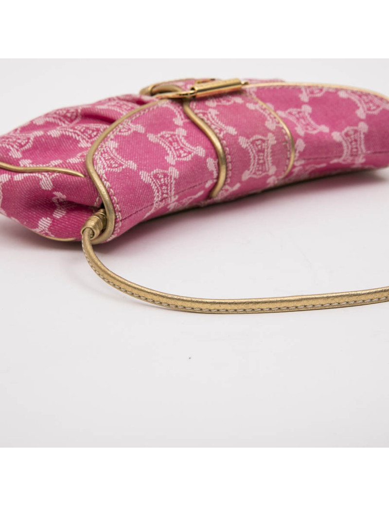 Pochette CELINE toile monogram rose 