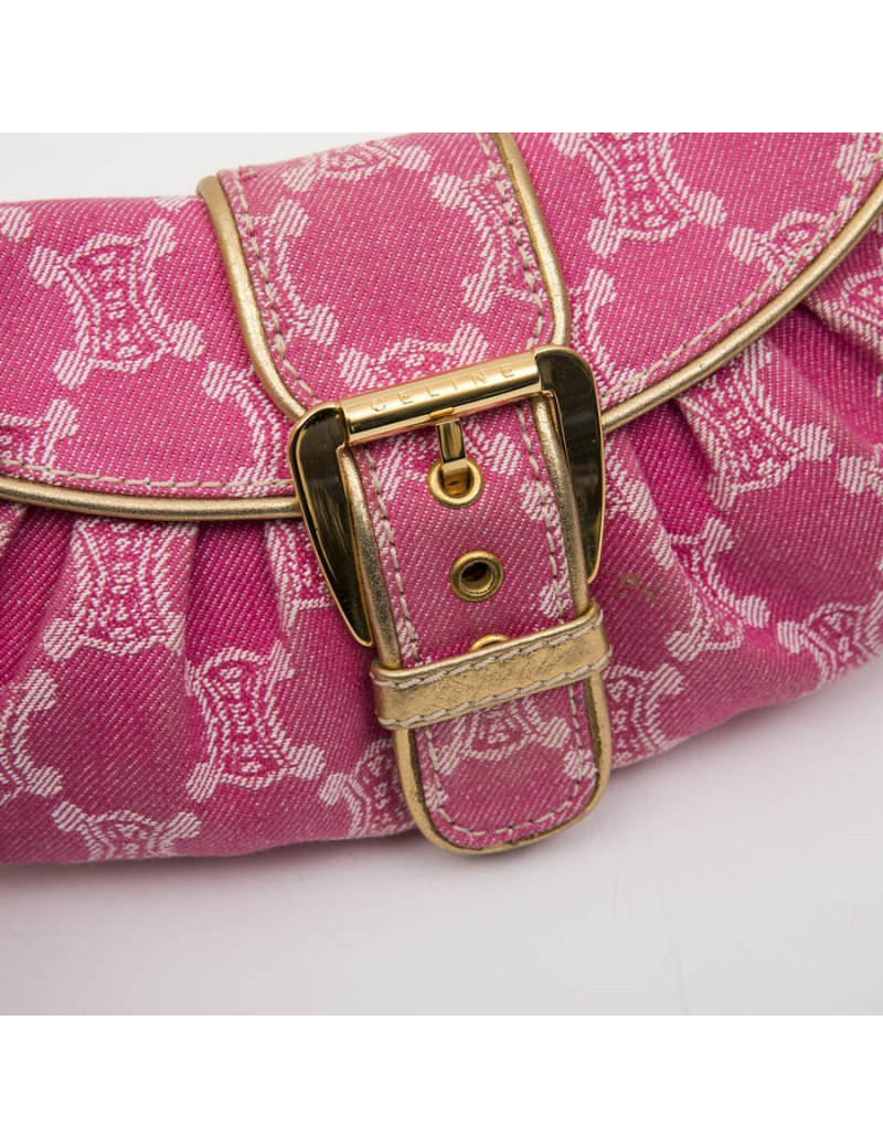 Pochette CELINE toile monogram rose 