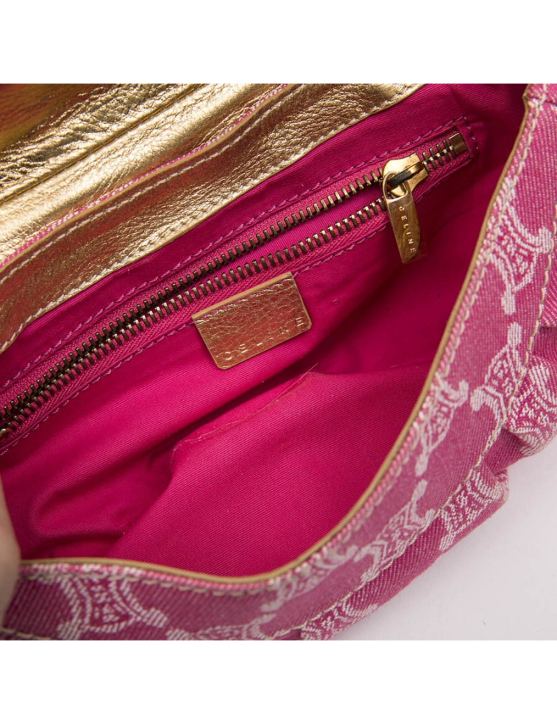 Pochette CELINE toile monogram rose 
