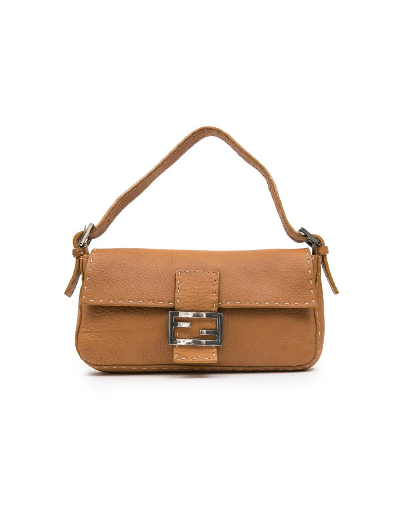 Sac baguette FENDI cuir taurillon gold