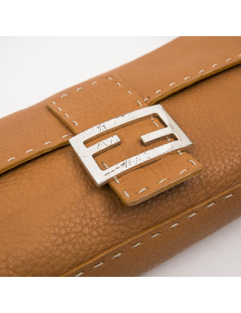 FENDI baguette bag in gold taurillon leather