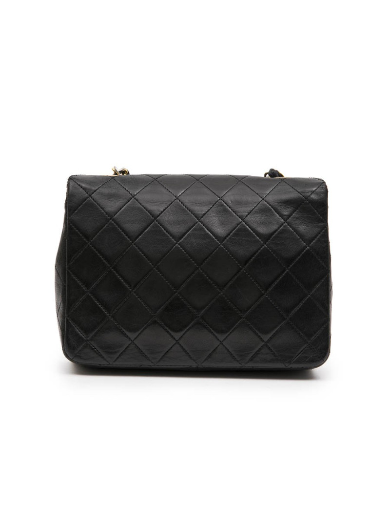 Sac CHANEL cuir d'agneau lisse noir 