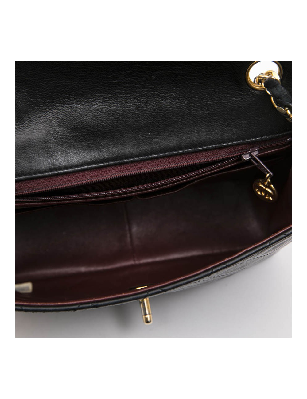 CHANEL vintage mini bag in black quilted lambskin leather