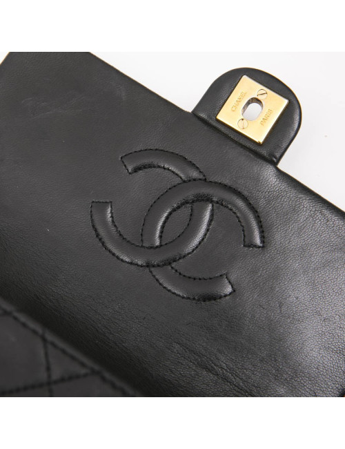 CHANEL vintage mini bag in black quilted lambskin leather
