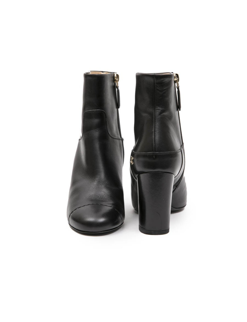 Boots T 37 CHANEL en cuir d'agneau noir