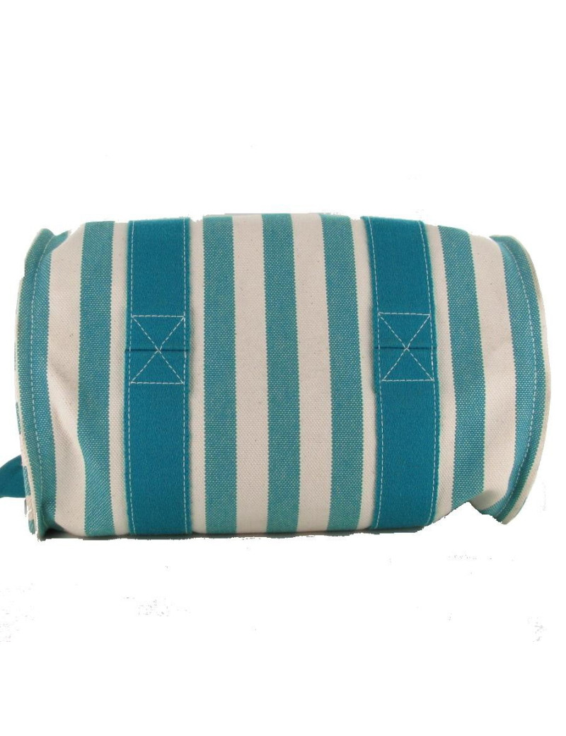 Sac HERMES à rayures bicolores