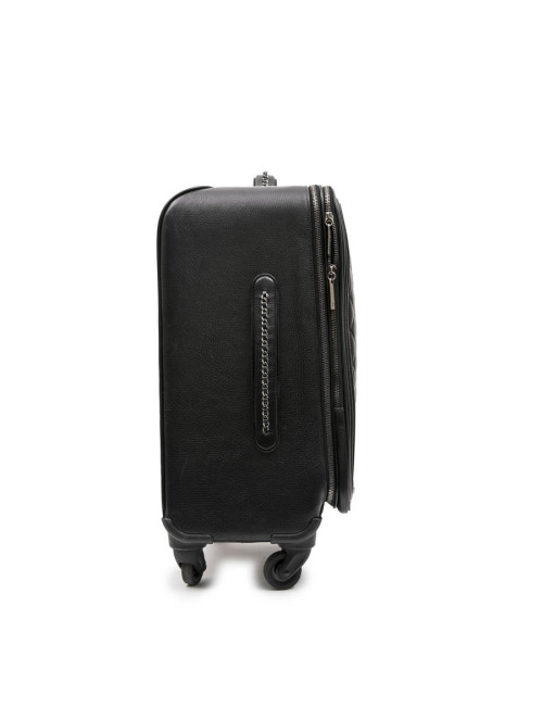 Valise  roulante CHANEL cuir matelassé noir