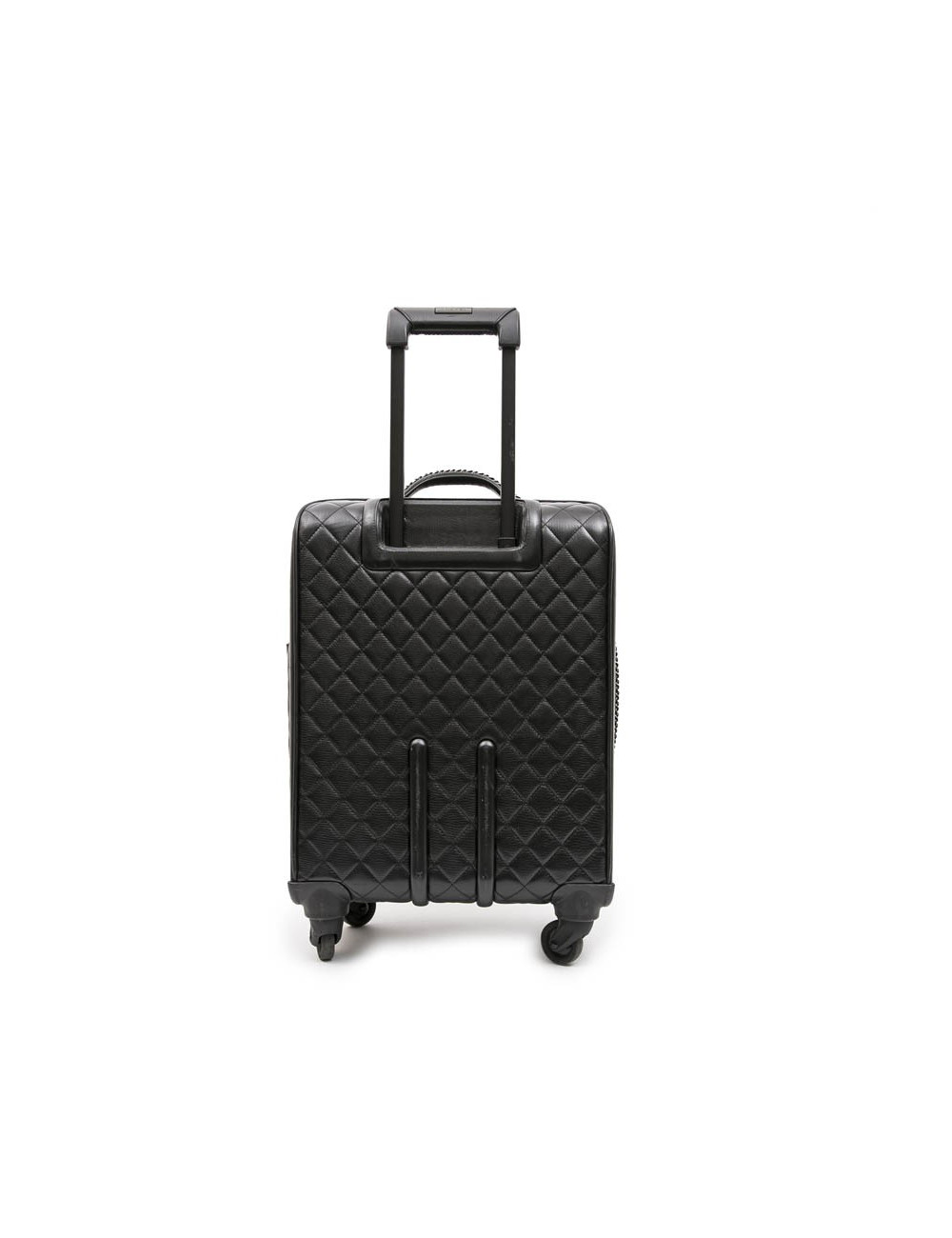 Valise  roulante CHANEL cuir matelassé noir
