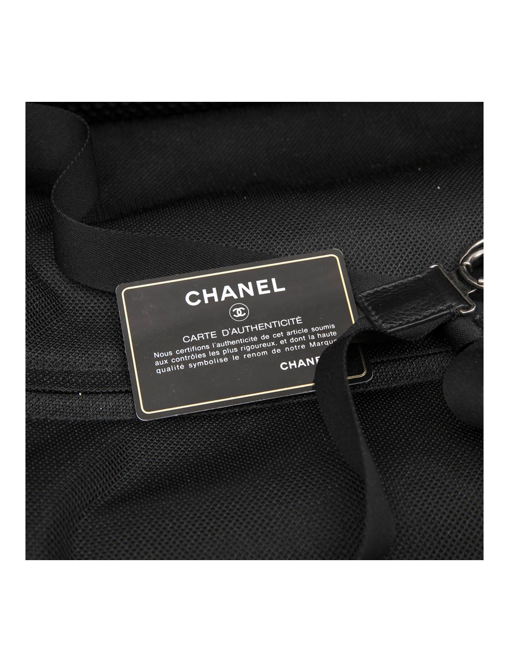 Valise  roulante CHANEL cuir matelassé noir