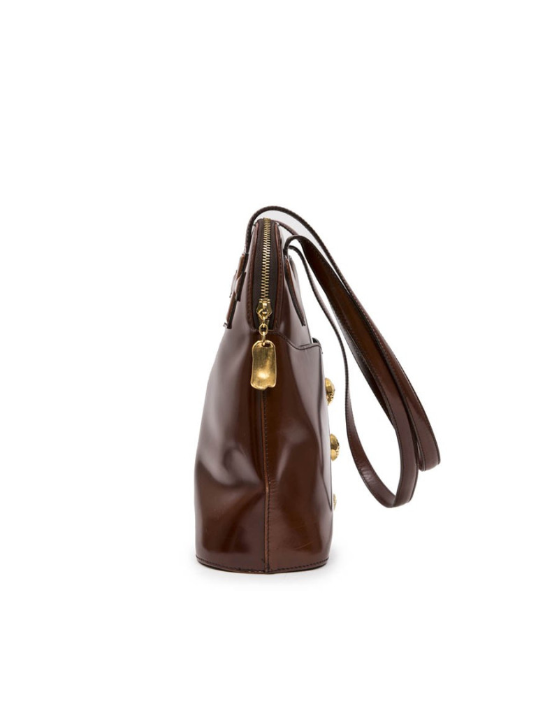 CHRISTIAN LACROIX vintage bag in smooth tawny leather