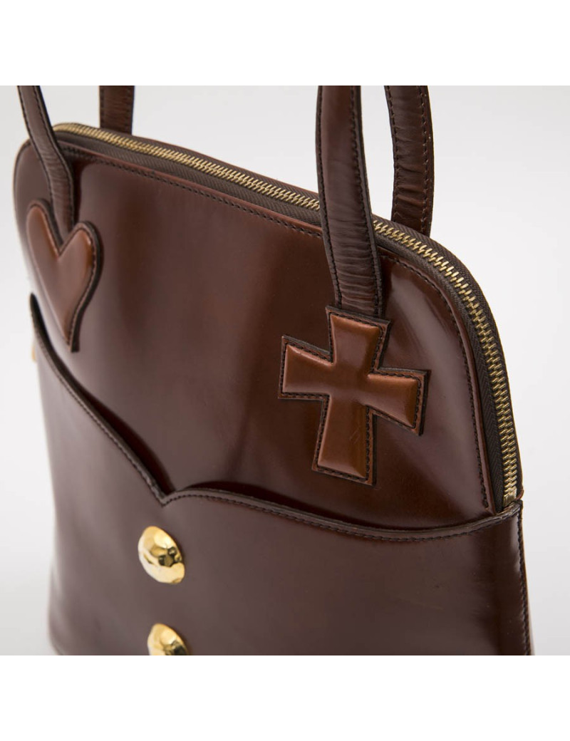 Sac CHRISTIAN LACROIX cuir lisse fauve