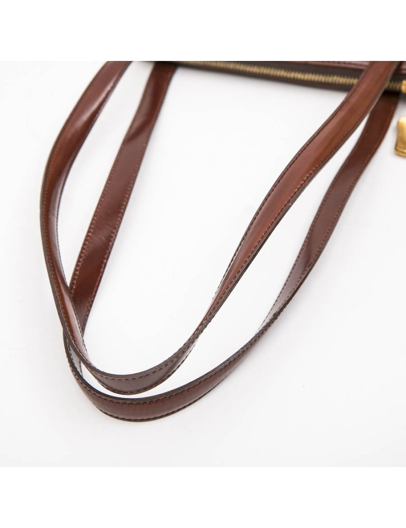 CHRISTIAN LACROIX vintage bag in smooth tawny leather