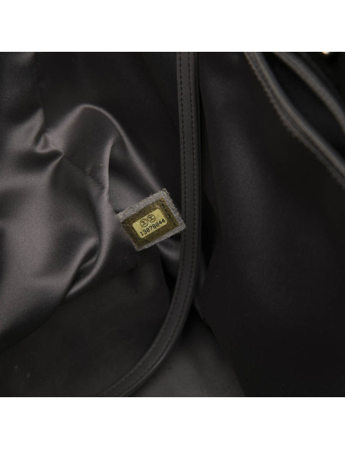CHANEL Tote Bag in Black Tweed and Covered with a Plastic Layer
