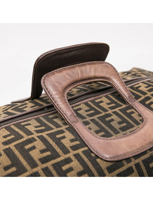 Sac boston FENDI monogram marron 