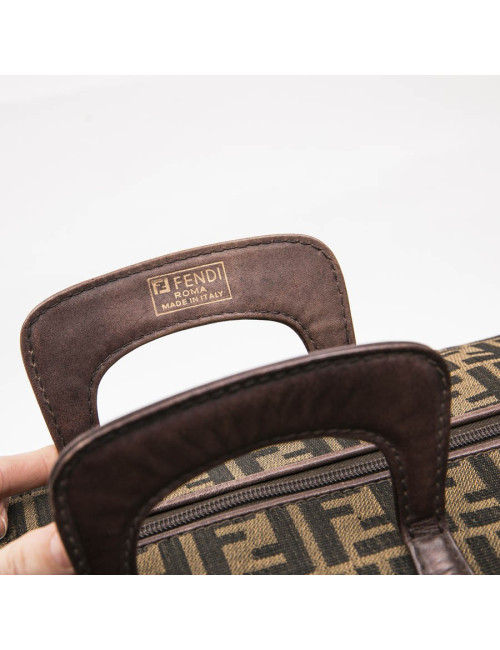 Sac boston FENDI monogram marron 