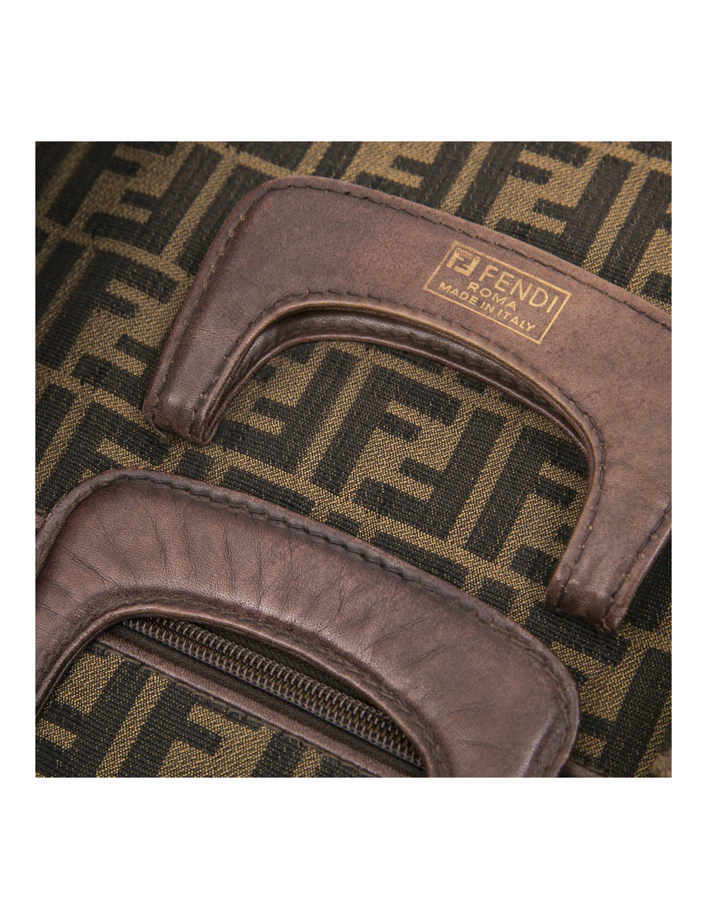 Sac boston FENDI monogram marron 