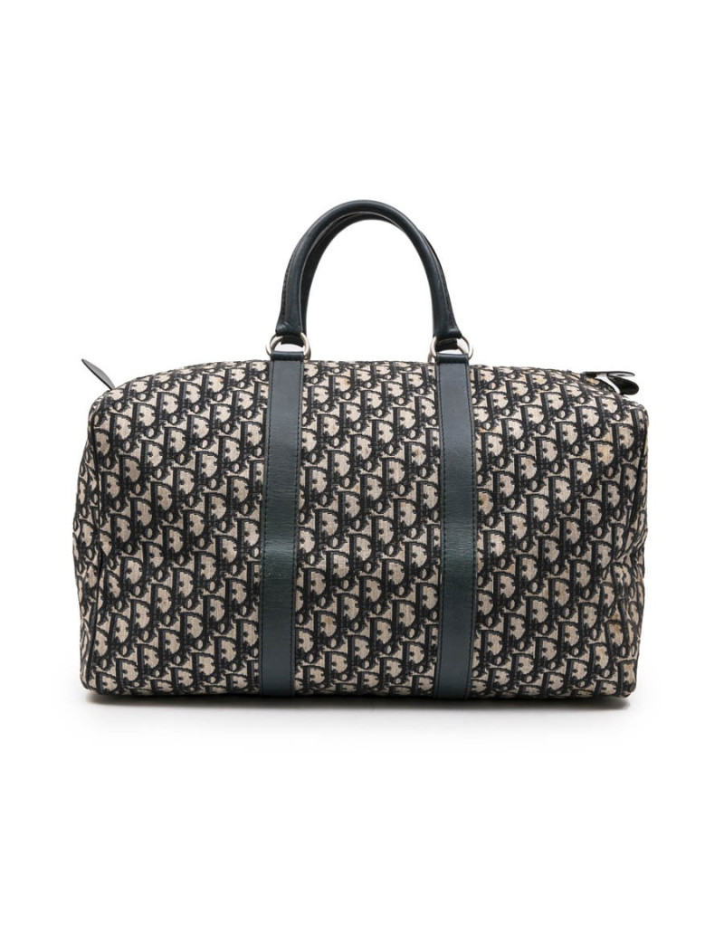 Sac Boston CHRISTIAN DIOR monogram bleu Vintage