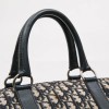 CHRISTIAN DIOR vintage Boston Bag in blue monogram canvas and leather