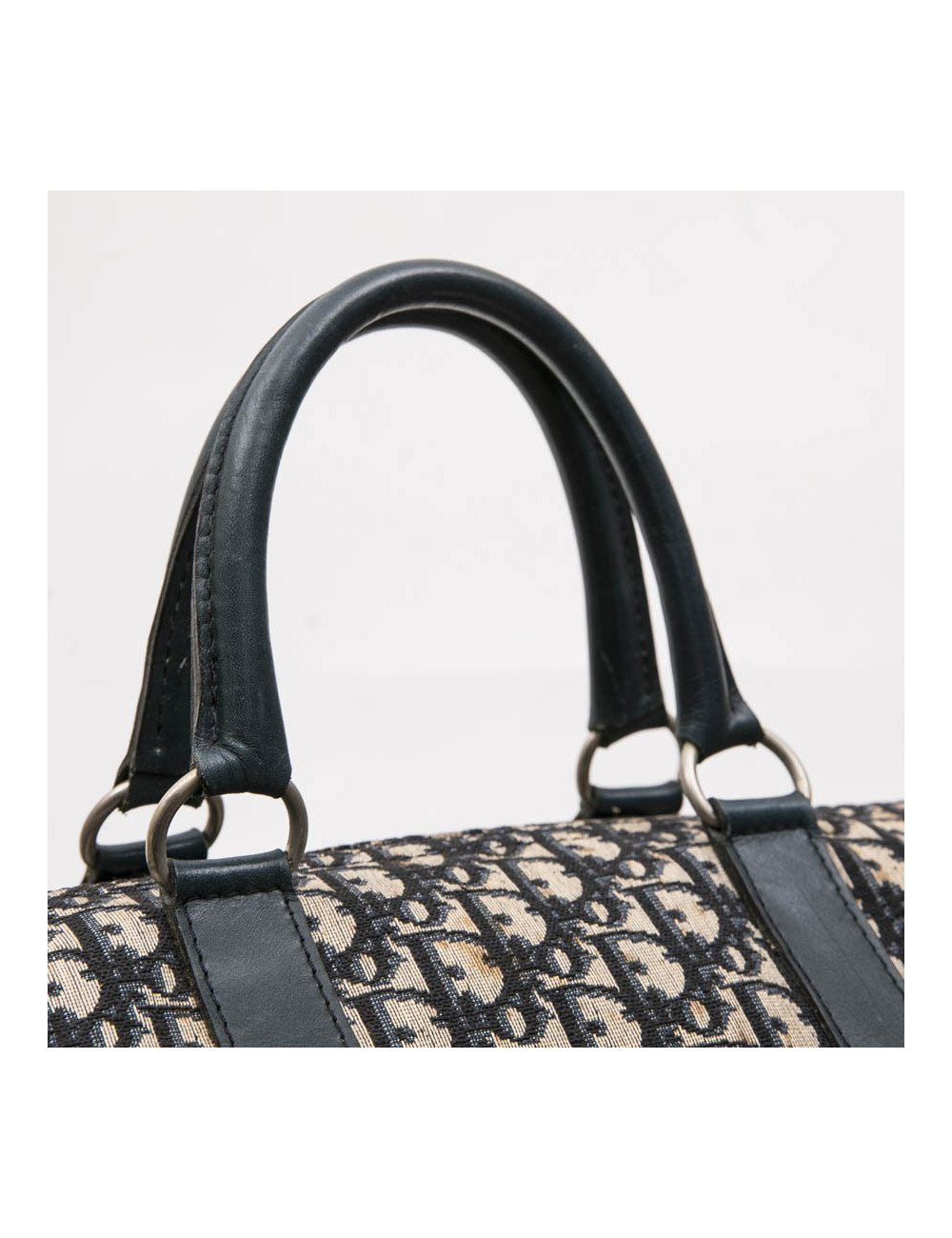 Sac Boston CHRISTIAN DIOR monogram bleu Vintage