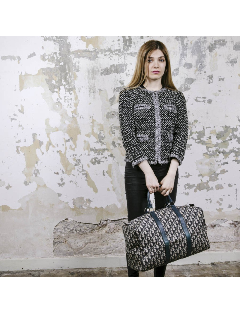 Sac Boston CHRISTIAN DIOR monogram bleu Vintage