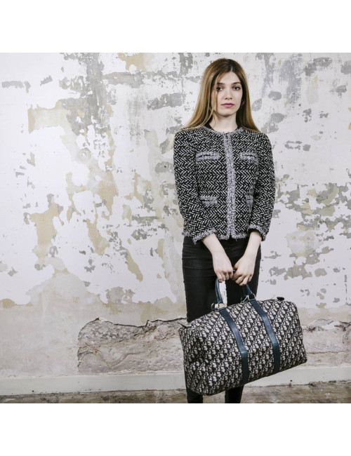 Sac Boston CHRISTIAN DIOR monogram bleu Vintage