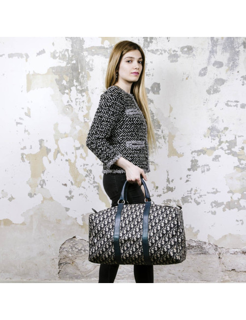 Sac Boston CHRISTIAN DIOR monogram bleu Vintage