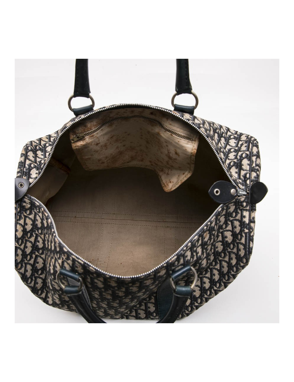 Sac Boston CHRISTIAN DIOR monogram bleu Vintage