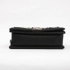 CHANEL Boy bag in black boiled wool with embroidered patches