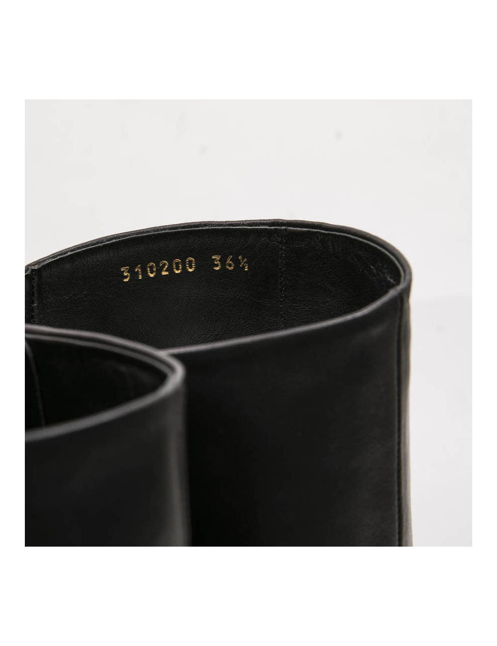 Bottes GUCCI T 36.5 cuir d'agneau souple noir