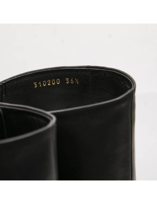 Bottes GUCCI T 36.5 cuir d'agneau souple noir