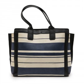 CHLOE bag in white and blue striped leather