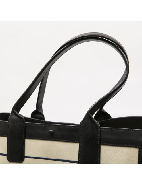 Sac CHLOE en cuir rayé blanc et bleu