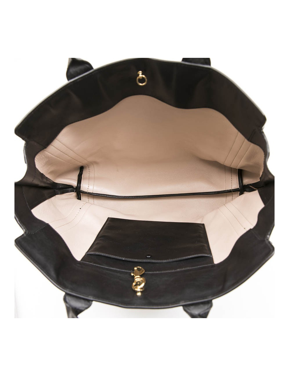 Sac CHLOE en cuir rayé blanc et bleu