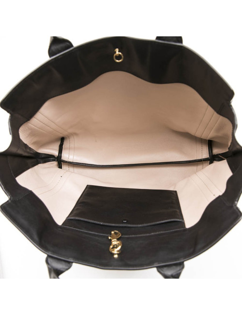 Sac CHLOE en cuir rayé blanc et bleu