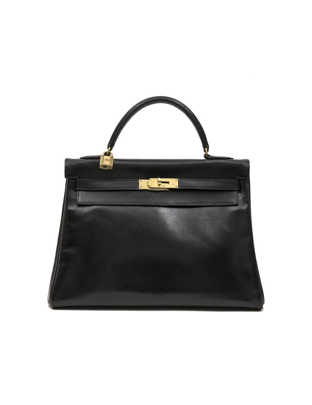 a réparer Kelly 32 HERMES vintage en cuir box noir