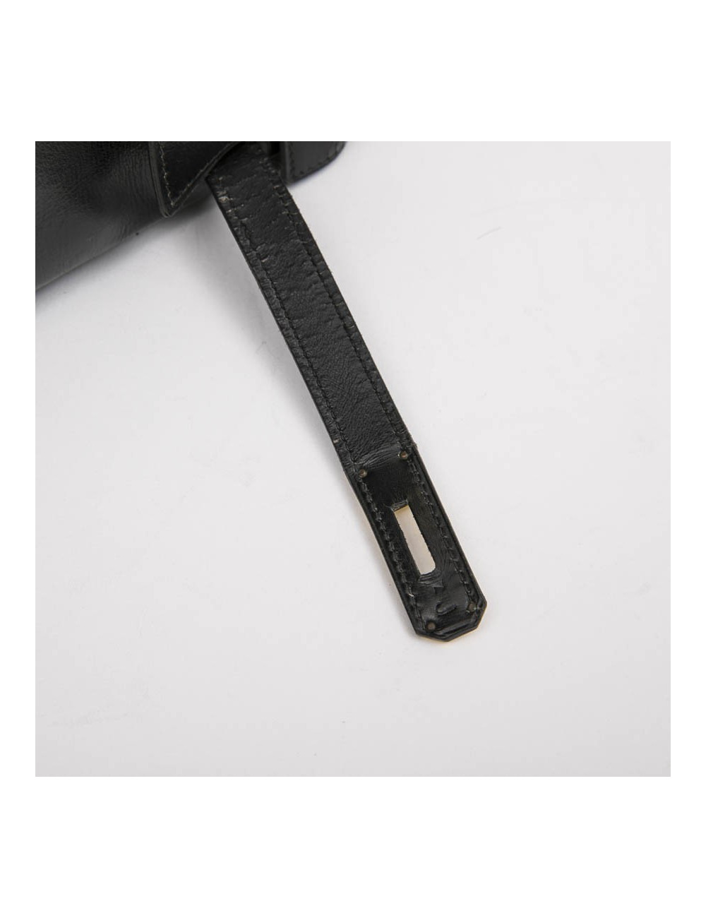 HERMES vintage Kelly 32 bag in black box leather