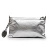 Hogan unisex clutch designed by Karl Lagerfeld in silver leather