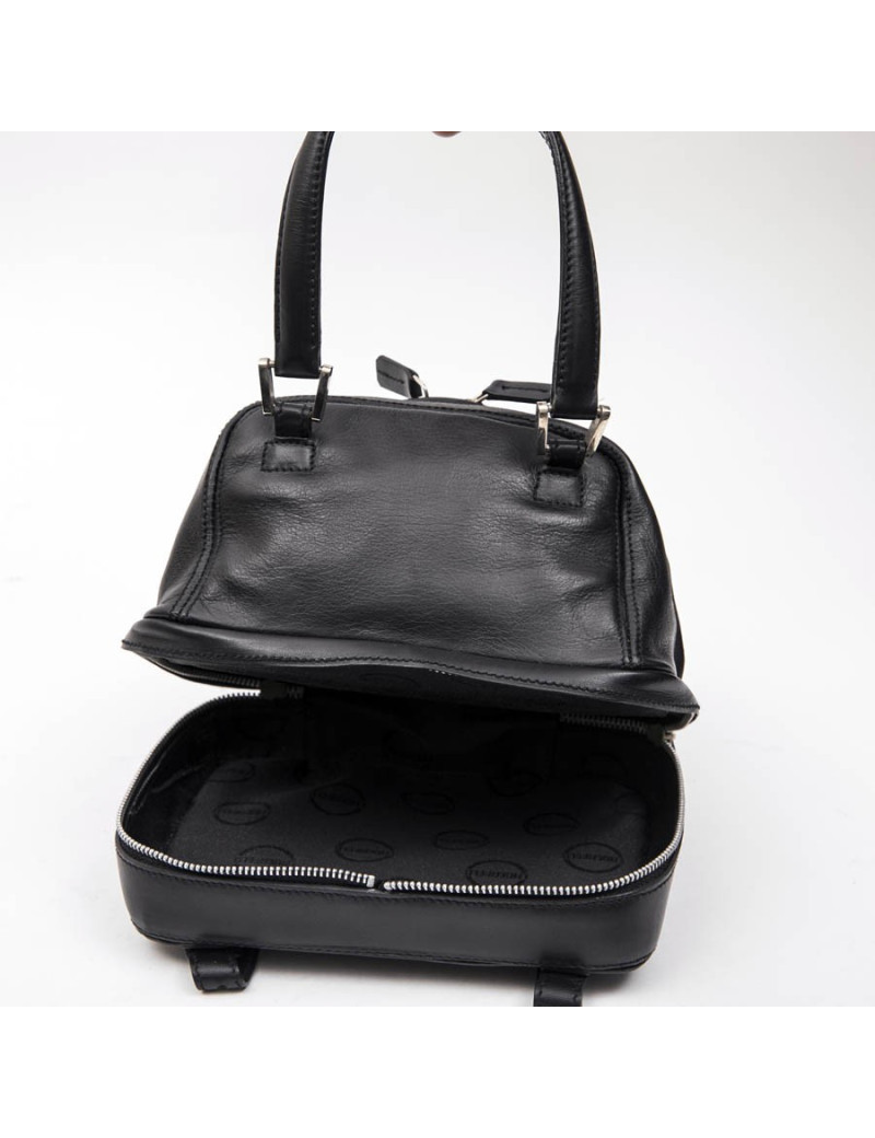 KARL LAGERFELD mini bowling bag in black leather