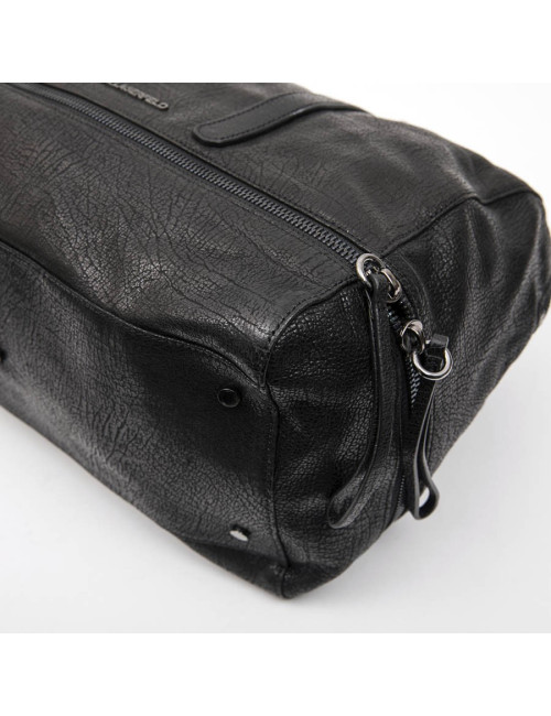 Cabas KARL LAGERFELD cuir grainé noir 