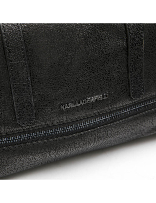 Cabas KARL LAGERFELD cuir grainé noir 