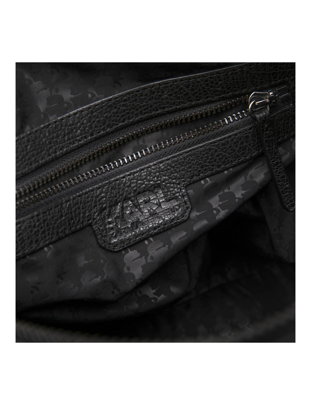 Cabas KARL LAGERFELD cuir grainé noir 