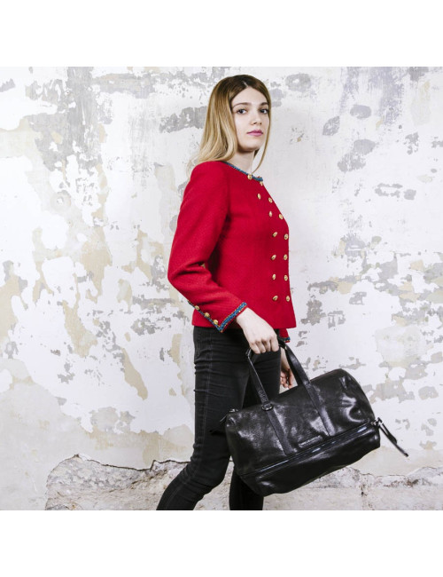 Cabas KARL LAGERFELD cuir grainé noir 