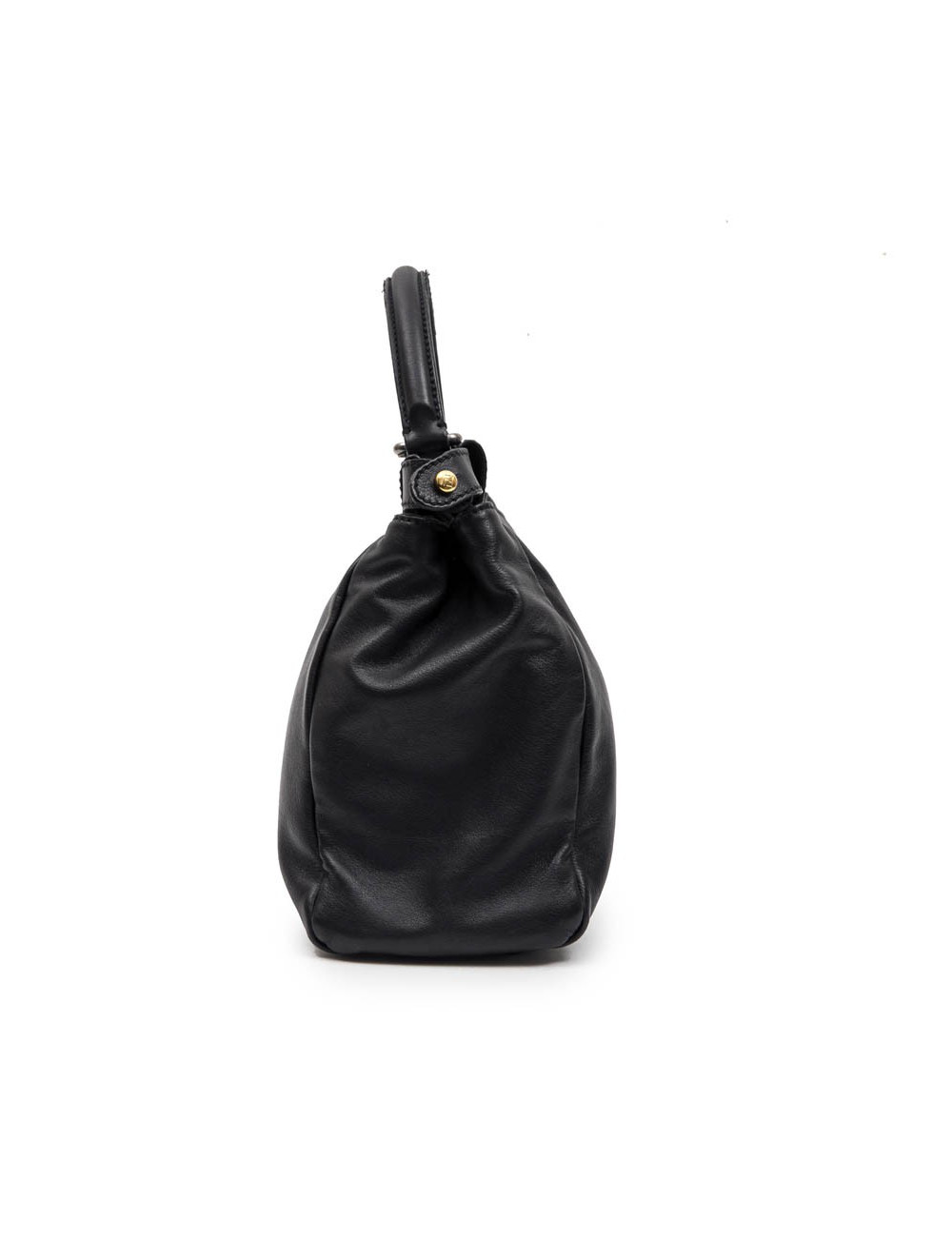 Sac Peekaboo FENDI  cuir d'agneau lisse noir TM