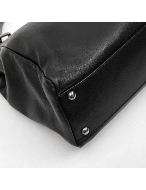 FENDI Peekaboo bag in soft black leather Médium size