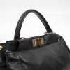 FENDI Peekaboo bag in soft black leather Médium size