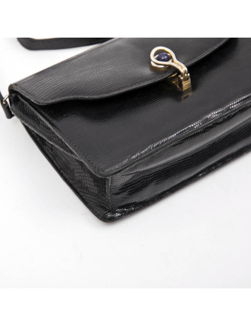 GUCCI Vintage bag in black snake 